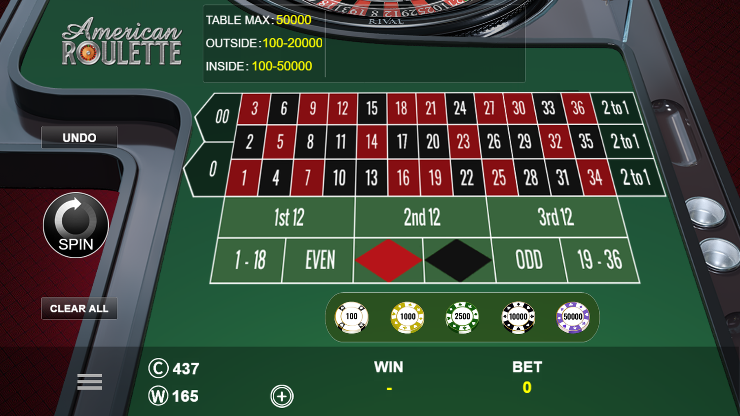 Fortuner's+Vault+-+American+Roulette+-+table+game