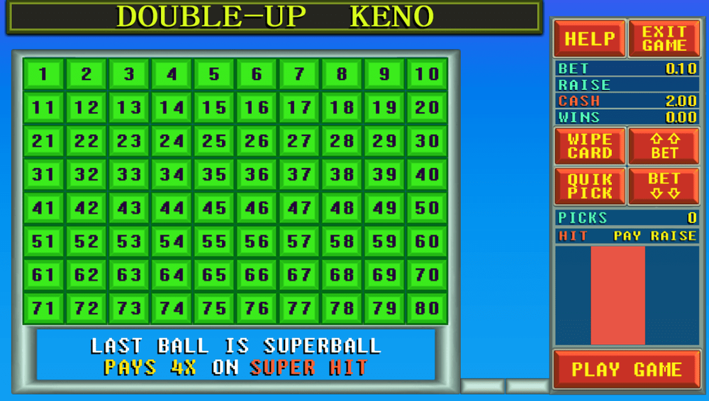 Gameroom+online+-+Double-Up+Keno+-+table+game