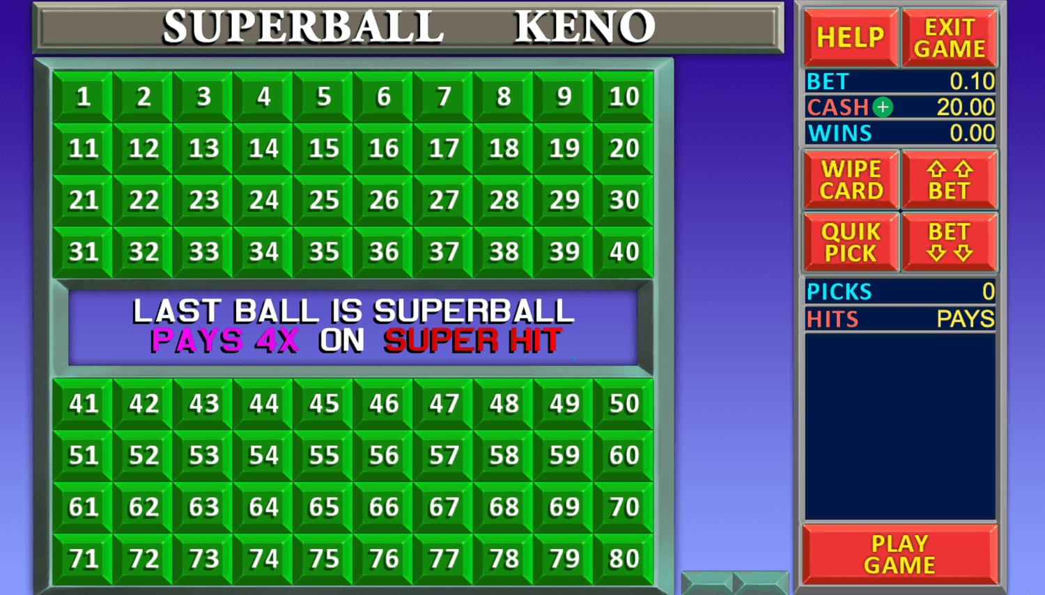 Noble+-+Superball+Keno+-+table+game